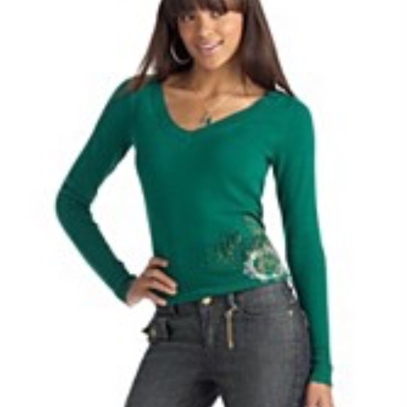 NEW Apple Bottoms Y2K Logo PLUS SUZE lurex Sweater Brown 3X - Picture 14 of 14